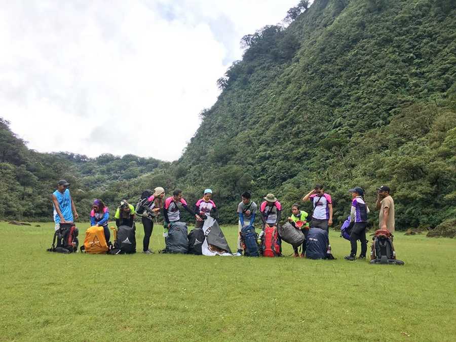 Camp in a hidden valley on Mt. Mandalagan